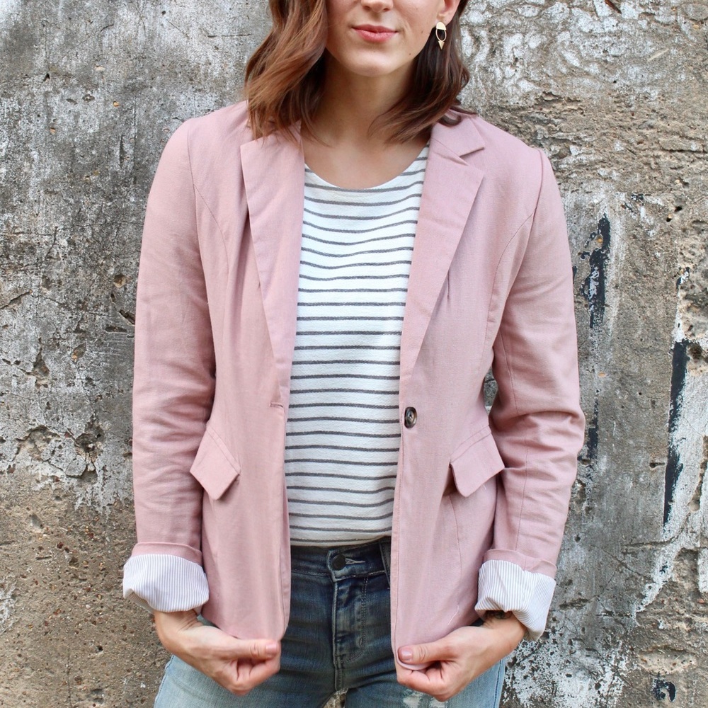 Brunch Chic Blush Blazer